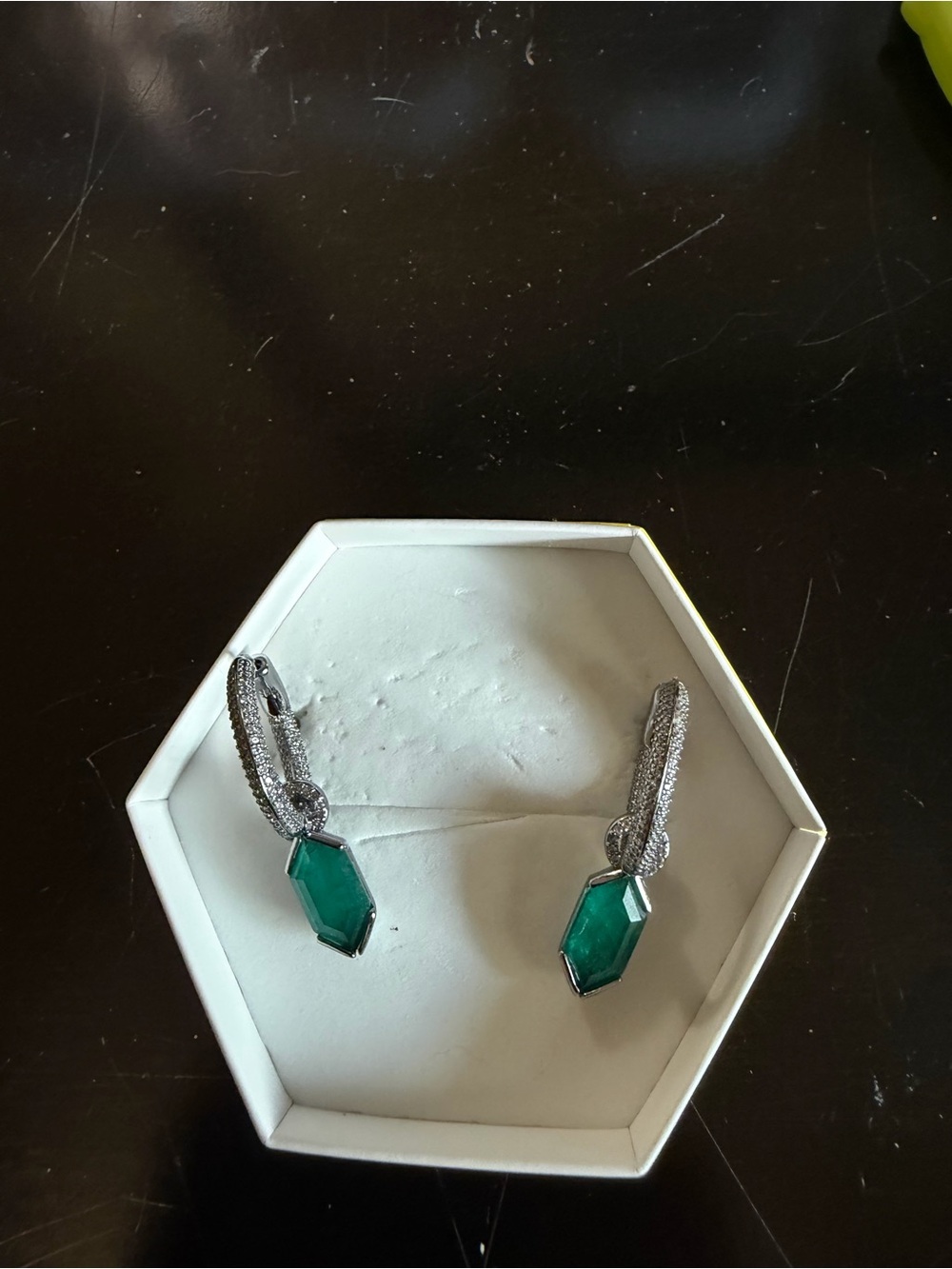 May 25: Emerald on Hematite: Removable Charm
